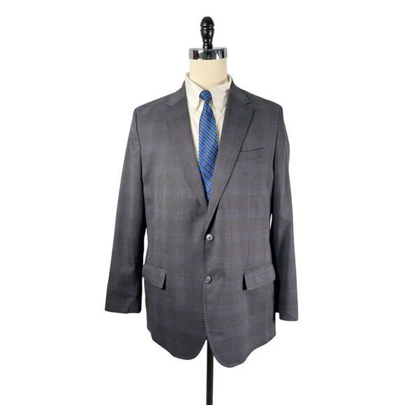 Plaid Suit Available In Charcoal And Blue Plaid - Charcoal And Burgundy Plaid And Charcoal And Orange Plaid And Charcoal And Black